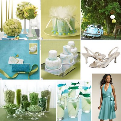 turquoise green weddings
